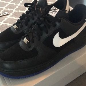 Nike Air Force One - 12 - blk w/ white and royal
